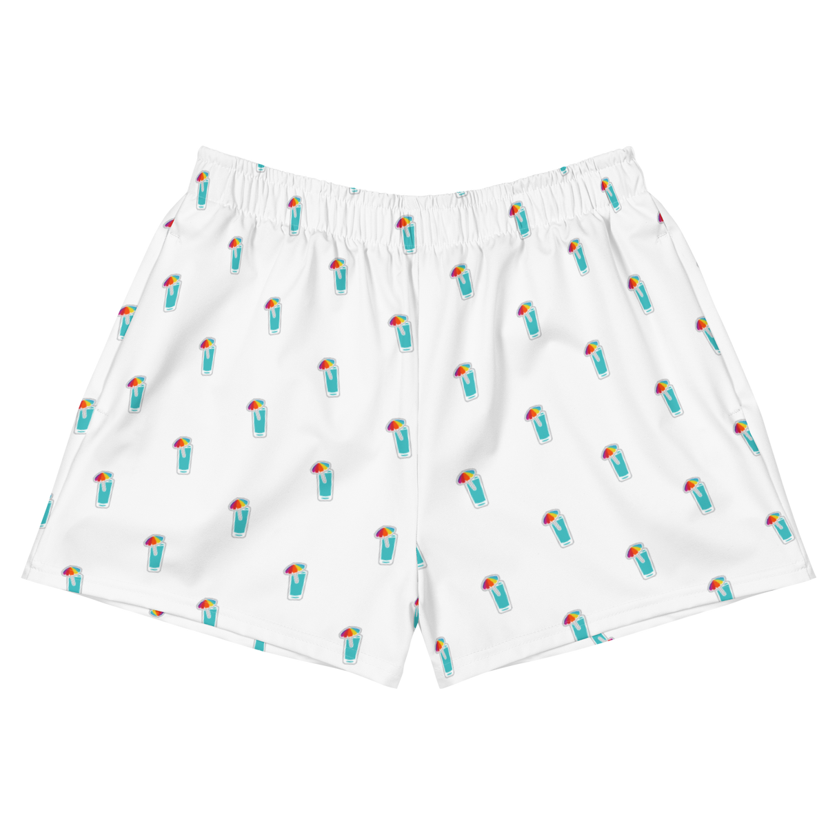 Zunzibar Cocktail Logo | Unisex Athletic Shorts (WHITE)
