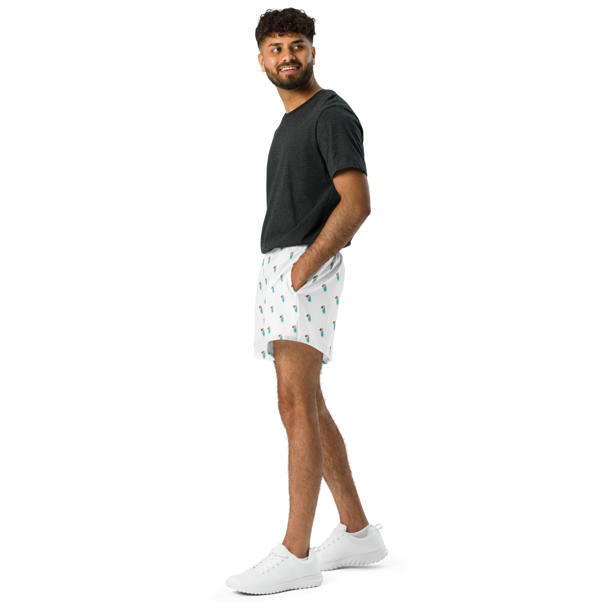 Zunzibar Cocktail Logo | Unisex Athletic Shorts (WHITE)