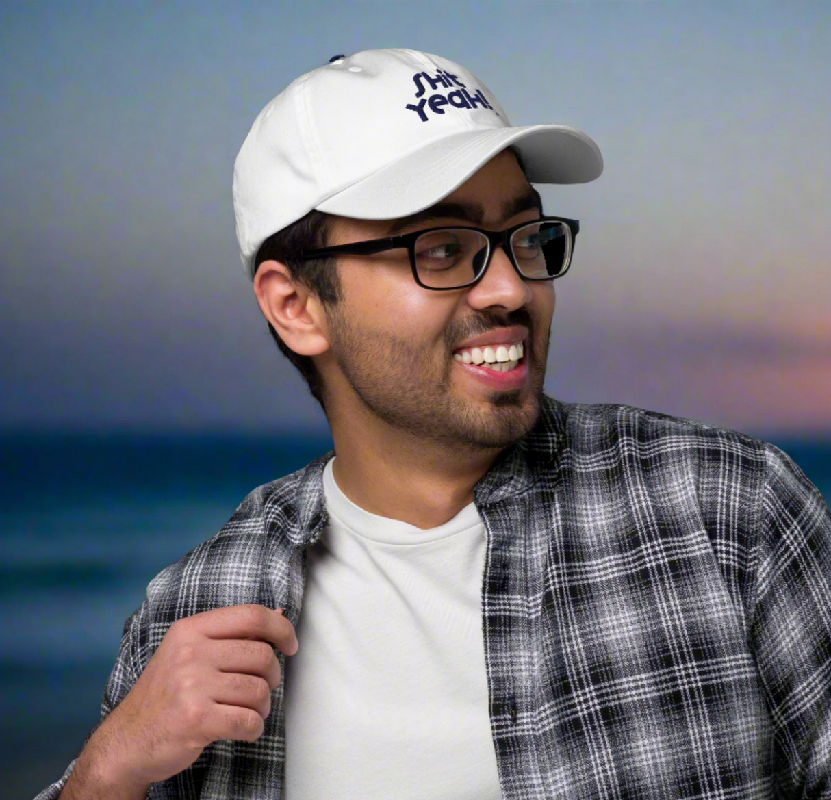 "SHIT YEAH!" Dad Hat | Navy Logo