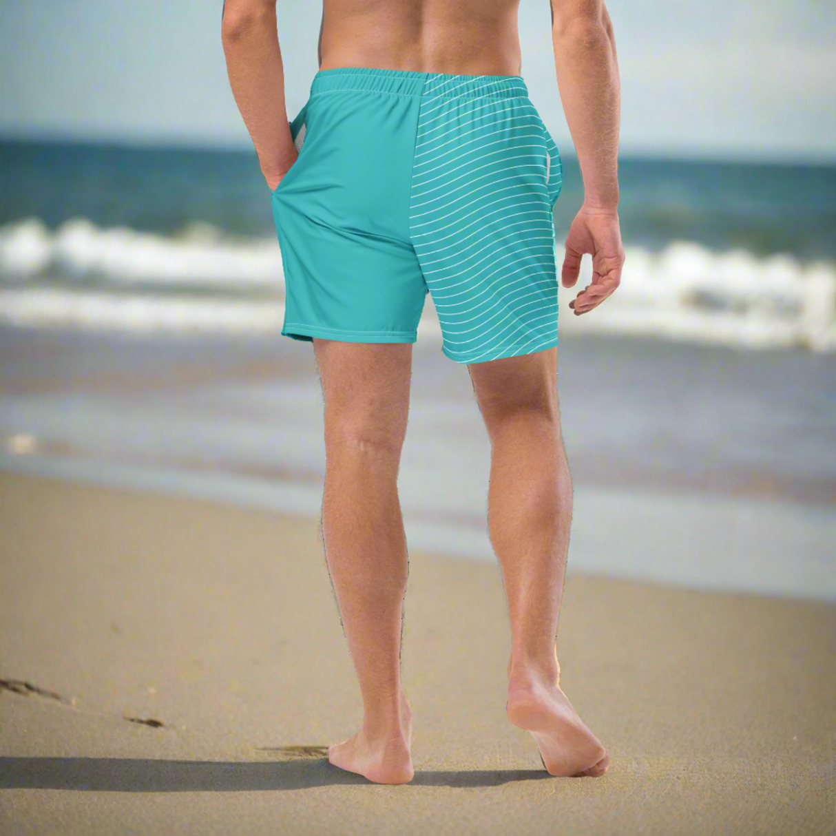 "SHIT YEAH!" Waves Swim Trunks | Teal