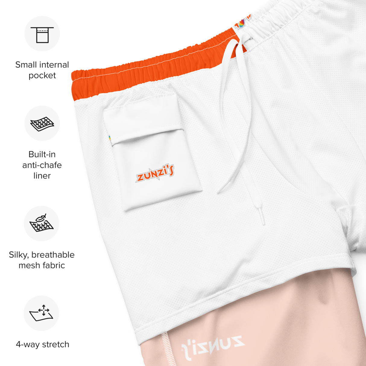 "SHIT YEAH!" Two-Tone Swim Trunks | Orange