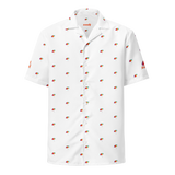 Umbrella Pattern Short Sleeve Button Up | White