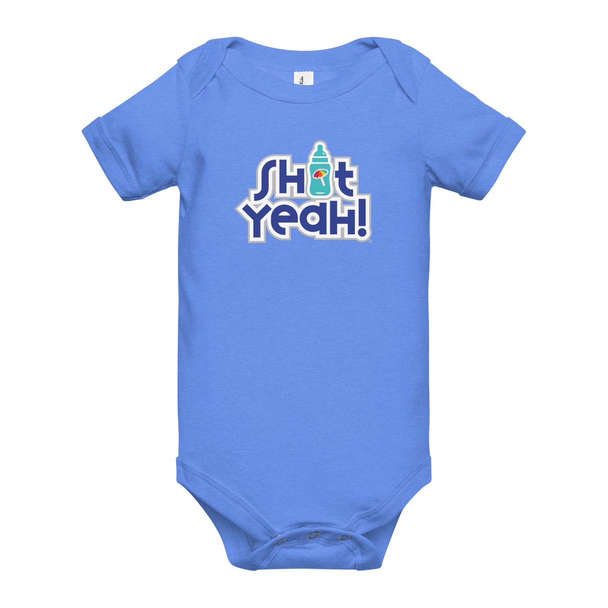 "SHIT YEAH!" Baby Onesie | Blue Logo