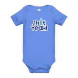 "SHIT YEAH!" Baby Onesie | Blue Logo