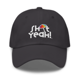 "SHIT YEAH!" Dad Hat | White Logo w/ Umbrella