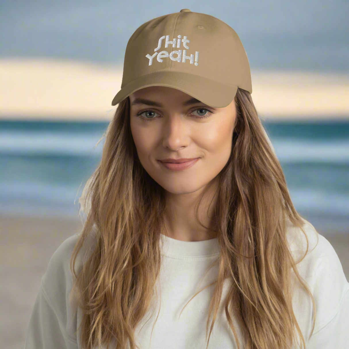 "SHIT YEAH!" Dad Hat | White Logo