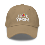 "SHIT YEAH!" Dad Hat | White Logo w/ Umbrella