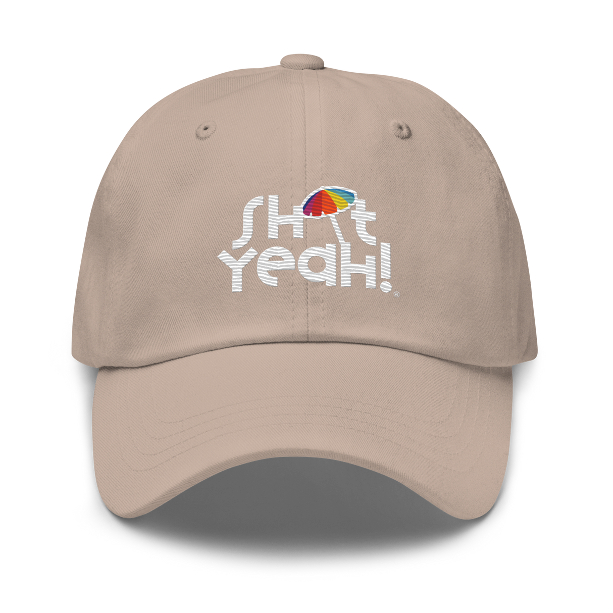 "SHIT YEAH!" Dad Hat | White Logo w/ Umbrella