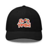 "SHIT YEAH!" Trucker Cap | Orange Logo w/ Umbrella