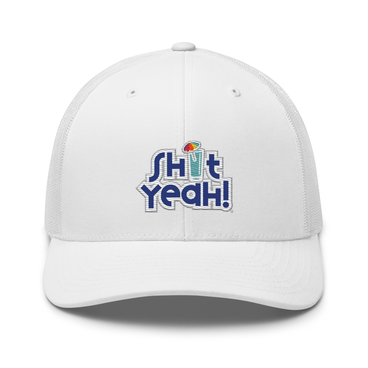 "SHIT YEAH!" Trucker Cap | Blue Logo w/ Cocktail