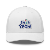 "SHIT YEAH!" Trucker Cap | Blue Logo w/ Cocktail